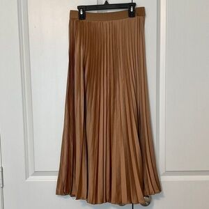 H&M Pleated Satin Maxi Skirt